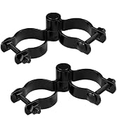 VIVIDA 1-5/8" Black Gate Hinge Kit, Chain Link Male Female Gate Post Hinges, Black Chain Link Fen...