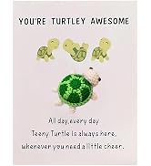 BWESOO Green Mini Turtle Mini Pocket Hug Turtle,Thank You Note Cards Greeting Card Mini Sea Turtl...