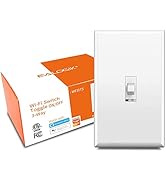 3-Way Smart WiFi Toggle Light Switch, On/Off Control, in-Wall, No Hub Required, Compatible with A...