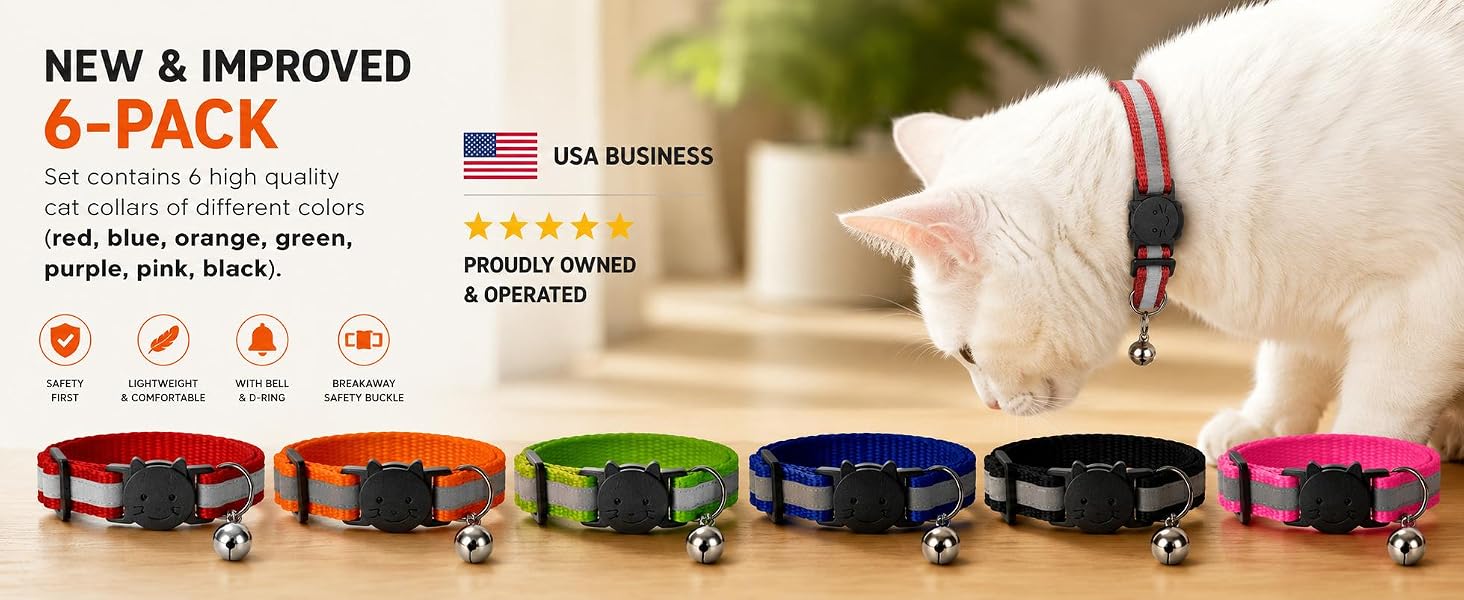 kitty collar colar black red blue green pink