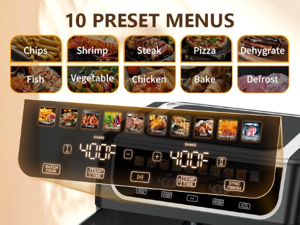 OLIXIS Dual Basket Air Fryer