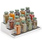 Home Intuition 3-Tier Non-Skid Spice Rack Step Shelf Pantry Kitchen Cabinet Organizer, 14.4-inch,...