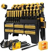 HORUSDY 140-Piece Magnetic Screwdriver Set with Plastic Racking, Includes SAE & Metric Hex Keys, ...