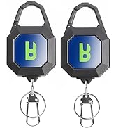 Booms Fishing RG4 2-Pack Fly Fishing Retractor, Locking Retractable Gear Tether, Heavy Duty Retra...