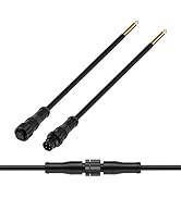BTF-LIGHTING 4 Pin Electrical Metal nut Connector 22AWG IP68 Male Female Connector 7.87in/20cm Ex...