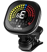 Guitar Tuner Rechargeable Clip On LED Color Display Tuner for All Instruments - Guitar, Violin, U...