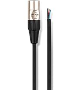 Hosa HXMB-010-BULK XLR3M to Blunt, Male