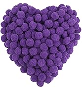 150 Pieces Pom Poms, 1 Inch Purple Craft Pom Poms, Fuzzy Pompom Puff Balls, Small Pom Pom Balls f...