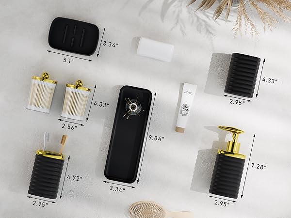 black bathroom sets
