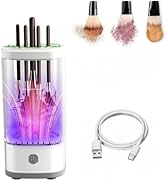 Electric Makeup Brush Cleaner and Dryer Machine with UV-C Light, 3-in-1 Automatic Brush Cleaning ...