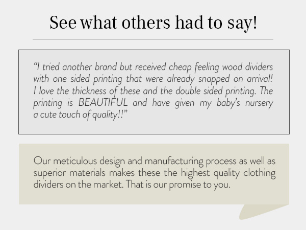 Newborn hangers with size dividers keep baby clothes well-organized easy to find in any nursery.