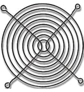 80mm Black Fan Grill/Guard