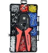 Naxypnalic Wire Ferrule Crimping Tool Kit AWG 23-7,Ferrule Crimper Plier with 1200PCS Wire Ferrul...