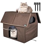 MIU Color Outdoor Cat House, Upgraded Large Weatherproof Cat Houses for Outdoor/Indoor Cats, Insu...