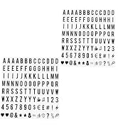 A Set 208Pcs Black Cinematic Lightbox Replacement Letters & Numbers Signs for A4 Light Up Letter ...