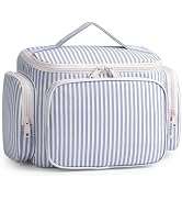 Narwey Hanging Travel Toiletry Bag for Women, Large Makeup Bag, Wide Open Cosmetic Bag, Multiple ...
