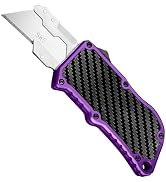 ainhue RU36 Retractable Utility Knife, 3.66 Inch Aluminum Ergonomic Handle with Pocket Clip, 5pcs...