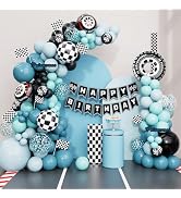 Race Car Balloon Garland Arch Kit 133Pcs Cars Birthday Decorations with Race Car Happy Birthday B...