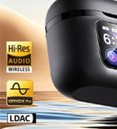 TOZO NC9 Pro Active Noise Cancelling Wireless Earbuds, LDAC Hi-Res Audio | Smart Touch Screen,Ste...