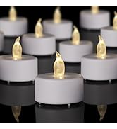 PUNPUBA LED Tea Lights Flameless Candles: 12Pack Battery Operated Candle Realistic and Bright Fli...