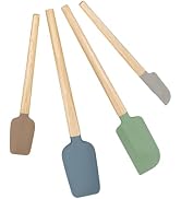 Silicone Spatula Set, Food Grade Rubber Spatula-4 Piece Nonstick Rubber Spatulas, Spoonula, Jar S...