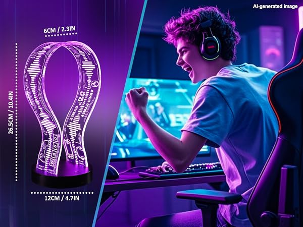 CoolGift Mart Light Up 16 Colors Headphone Stand
