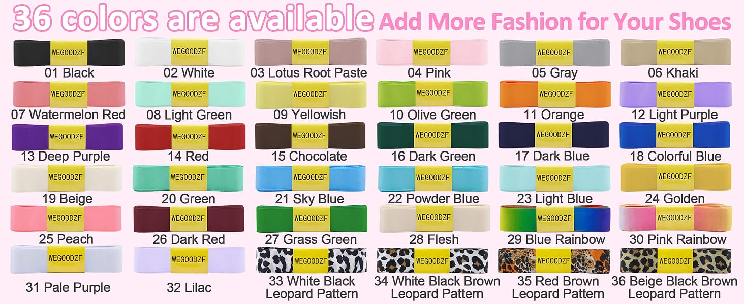 colorful ribbon laces