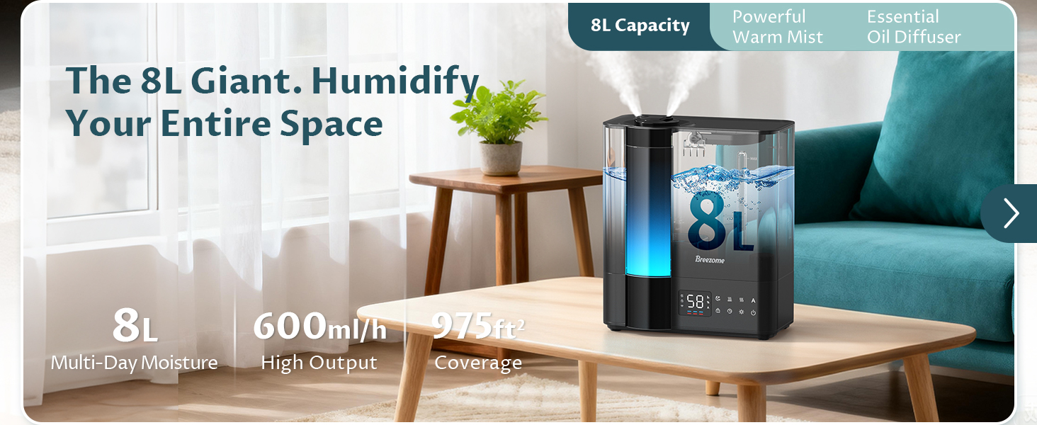 Humidifier for Bedroom Large Room