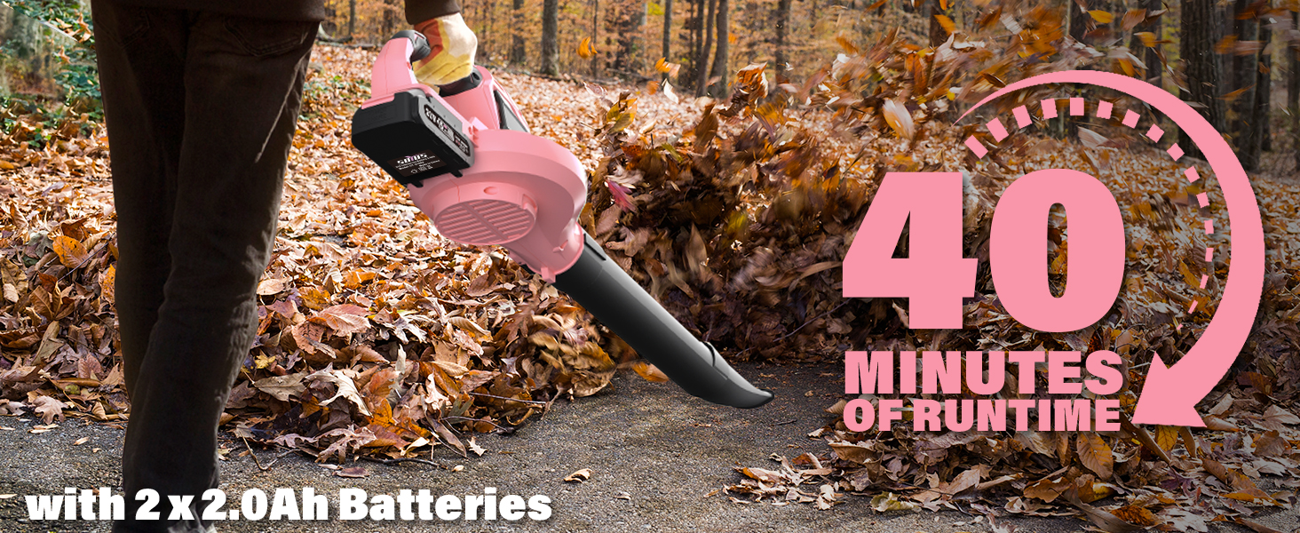 pink leaf blower