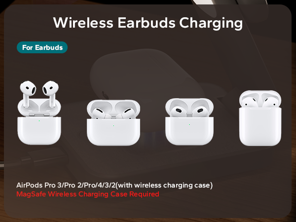 foldable wireless phone and watch charger station for iphone apple magsafe