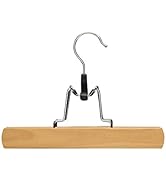 Honey-Can-Do Wooden Maple Clamp Pants Hangers, 16-Pack HNG-09037 Natural