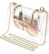 HAUTOCO Clear Bag Stadium Approved Clear Stadium Bag for Women Clear Crossbody Bag with Removable...
