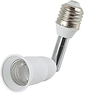 Electop Light Socket Extender 90 Degree Bending E27 to E27 Bulb Base Lamp Holder 180 Degree Adjus...
