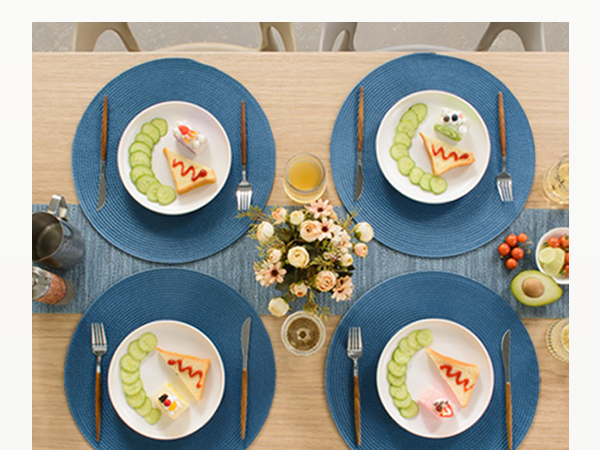 blue placemat
