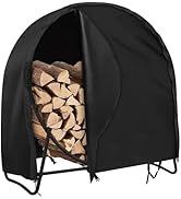 AKEfit 40 Inch Firewood Log Hoop Cover, Heavy Duty 600D Oxford Outdoor Waterproof Round Log Rack ...