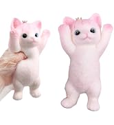Big Hand Painted Cat Squishy Toys,Large Cute Ultra Soft Kitty Squeeze Fidget Toys for Stress Reli...