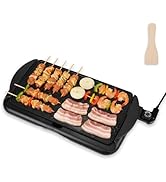 I-Keukenn 20" Electric Griddle, Ceramic Non-Stick Baking Pan Attemperation Griddle, 1400W Family-...