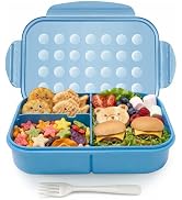 MISS BIG Bento Lunch Box for Kids – Wheat Material with Compartments, Leak-Resistant for School a...