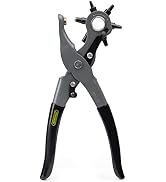 General Tools Leather Hole Punch Tool - 6 Multi-Hole Sizes for Leather, Rubber, & Plastic - Hobbi...