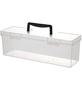 Vidifor Plastic Portable Container with Handle, Art Craft Sewing Storage Box with Latching Lid fo...