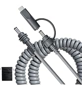 LiBull Starlink Mini Power Cable 9.8ft, 2-in-1 Coiled Starlink Mini Cable | 18AWG Waterproof DC &...