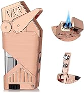 Kantion Cigar Lighter Double Jet Flame, Refillable Butane Torch Lighter Windproof Lighter with Ci...