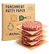 Atchake 320Pcs 6x6 Inches Parchment Paper Squares, Unbleached Hamburger Patty Paper, Non-Stick Pa...