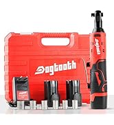 dogtooth Cordless Electric Ratchet Wrench Set,Brushless,Variable Speed Trigger,3/8" 16.8V Power R...