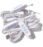 1 Pc White DC5V USB LED Dimmer Adapter LED Dimming Controlle Extension Cable with On/Off Switch r...