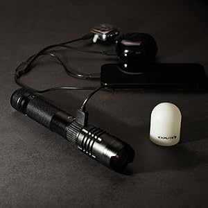 Rechargeable Flashlight Multifunctional USB-C with Diffuser Cap, Zoomable IP67 Waterproof Magnetic