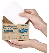 Poesie Travel Laundry Detergent Sheets Fresh Linen 40 Count Liquidless Portable No Waste Laundry ...