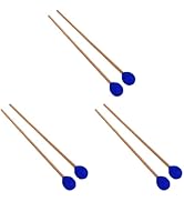 Drum Mallets Kit — 3 Pairs Percussion Drumsticks: Yarn Marimba Mallets with Xylophone Glockenspie...