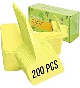 Plant Labels Yuanling 200 Pcs Plastic Waterproof T-Type Plant Tag Seedling Signs Nursery Garden L...