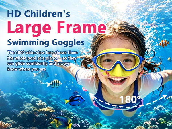 wide view swim goggles wide vision swim mask for kids